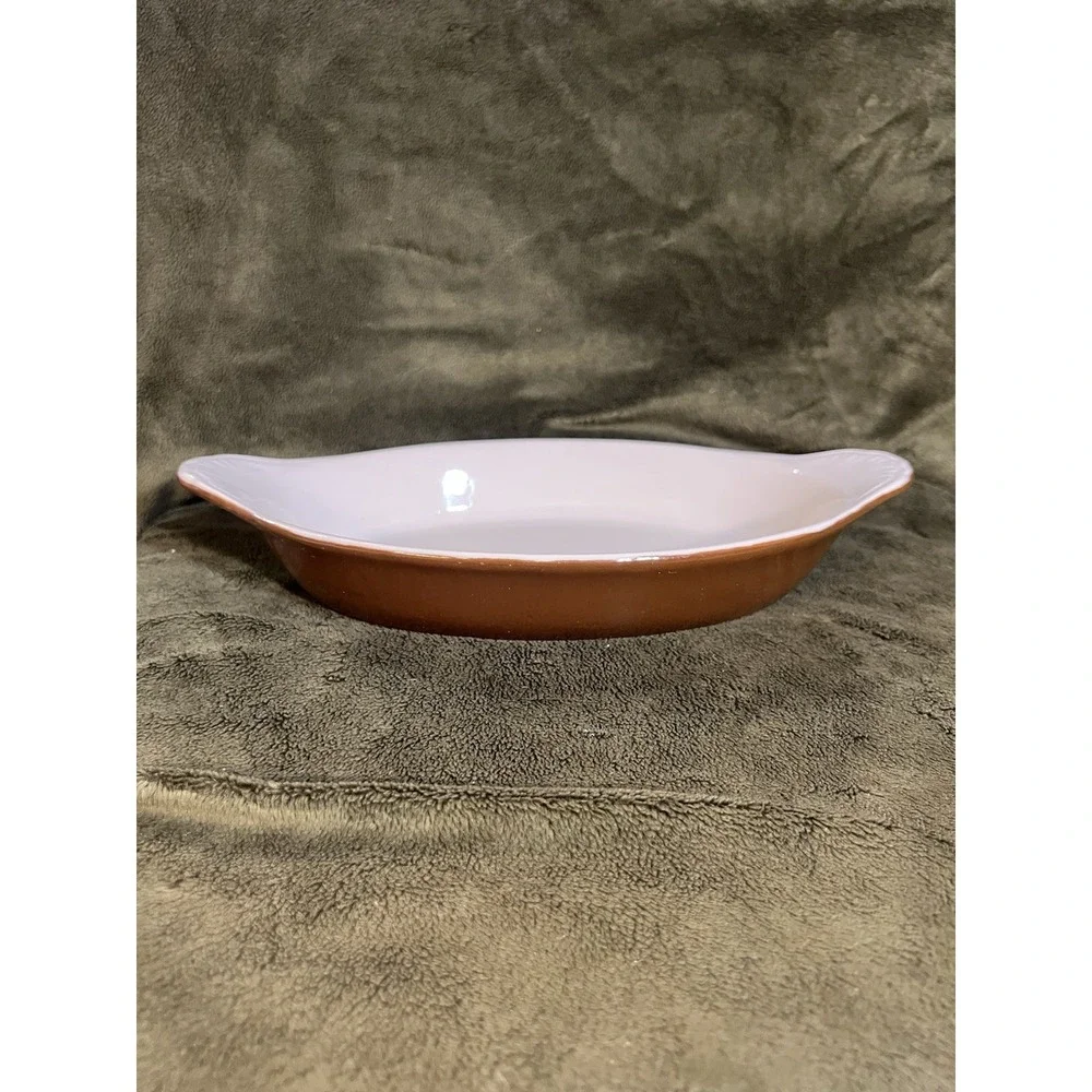 Vtg Hall Oval Brown Baking Dish # 529  Made in USA‎ preowned (1923)